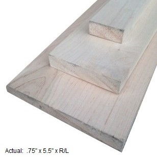 1 x 6 maple board per linear ft