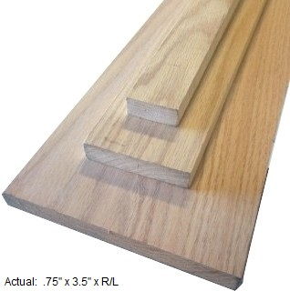1 x 4 oak board per linear ft