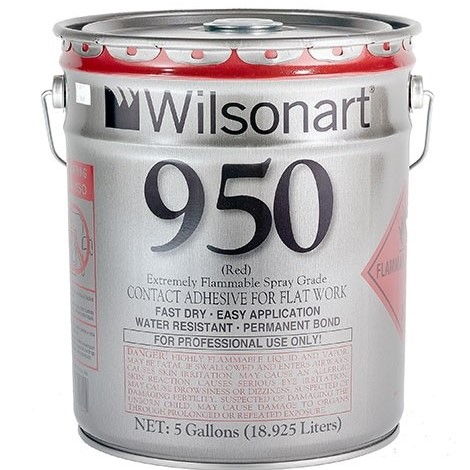 5 gallon Wilsonart 950 Red contact cement  Spray Grade