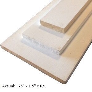 1 x 2  primed board per linear ft