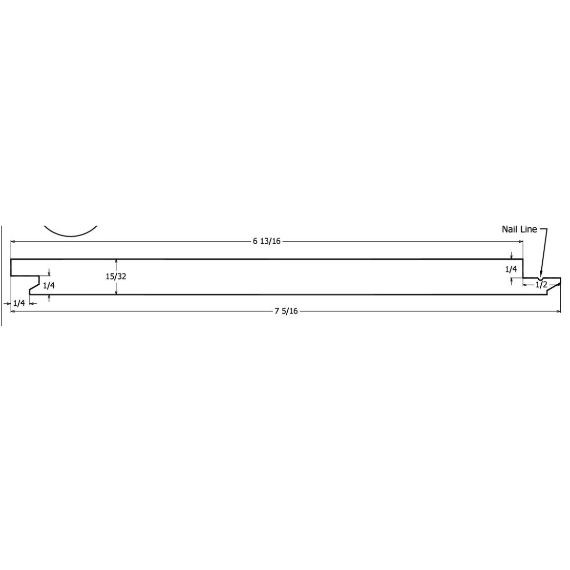 1/2 X 7 5/16 Shiplap 1/8" gap fingerjointed primed /ft.