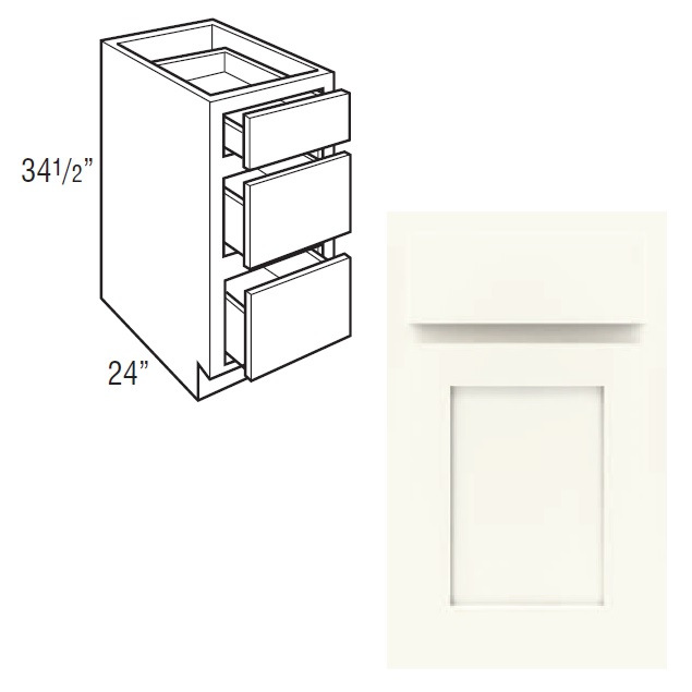 DB18 Drawer Base Luxor White CNC Cabinetry