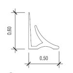 8' ALMOND FRP INSIDE CORNER