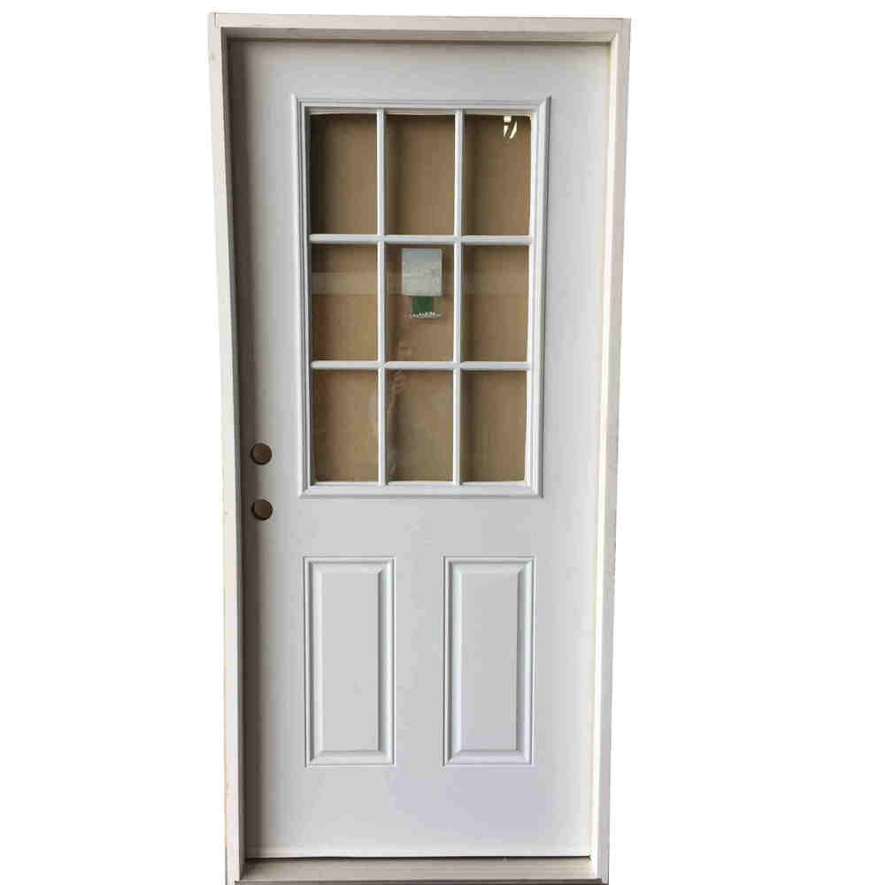 3-0 X 6-8  9 LITE STEEL S&D RH DOOR